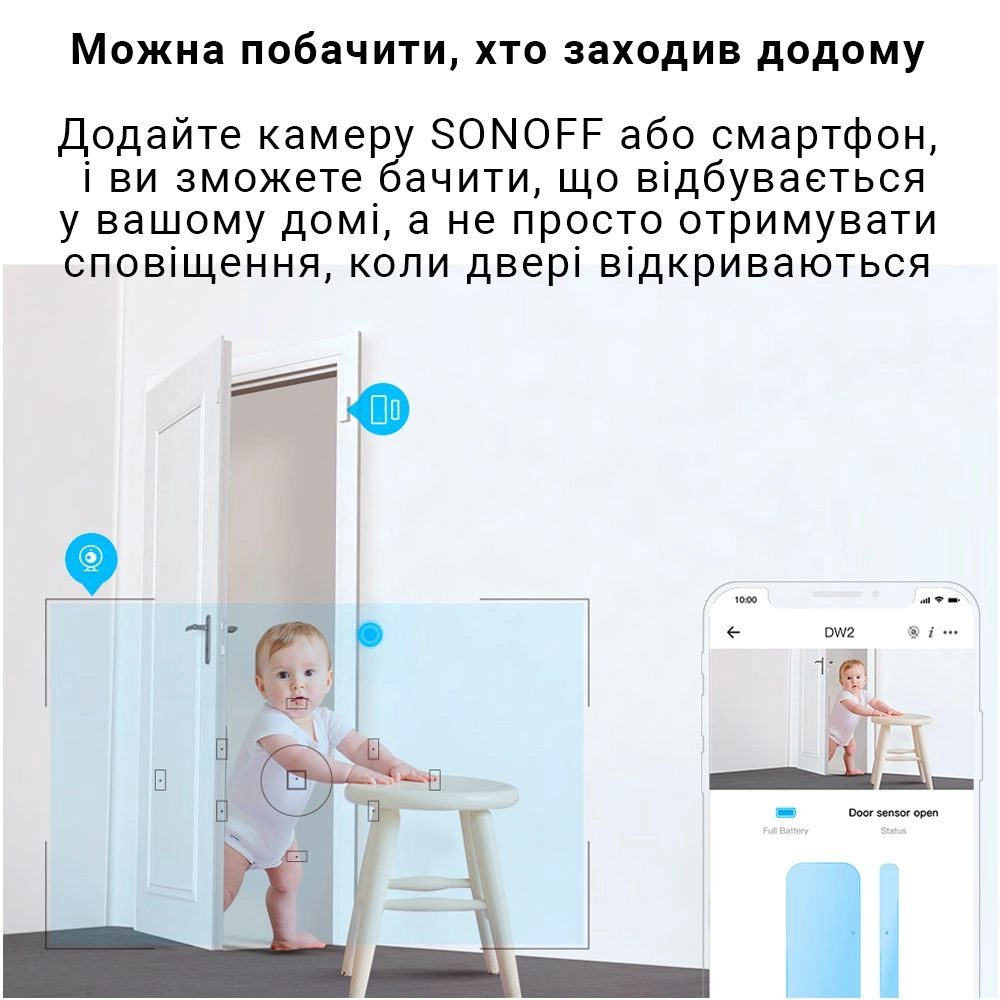 Wi-fi датчик открытия Sonoff DW2 — Купить в WiseHome