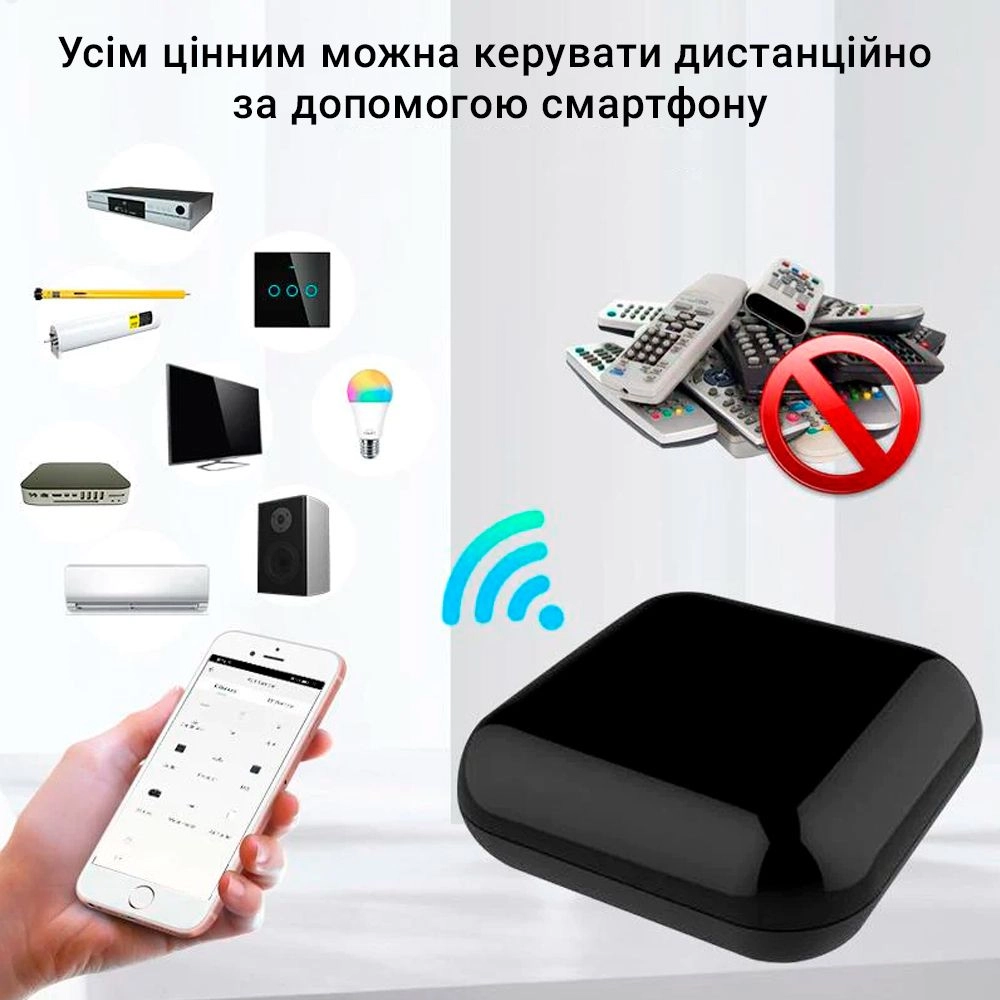 Wi-Fi IR+RF пульт дистанционного управления Moes (RF-R1) — Купить в WiseHome