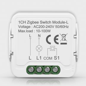 Одноканальное Zigbee реле  Tuya 10A