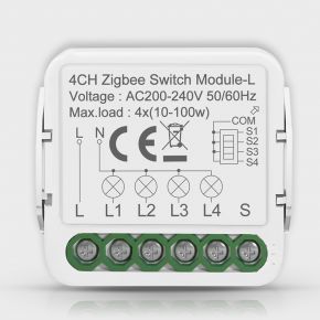 Чотирьохканальне WiFi реле Tuya 10А