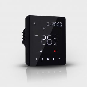 Черный сенсорный WiFi регулятор электрического теплого пола Moes (Tuya smart)
