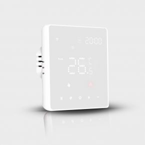 Білий сенсорний WiFi регулятор електричної теплої підлоги Moes (Tuya smart)