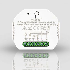 Двоканальне Wi-Fi + RF реле Moes MS-104B