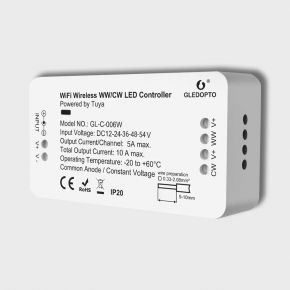 WiFi WW/CW LED контроллер Gledopto (GL-C-006W) Tuya smart