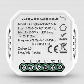 Двухканальное ZigBee реле Tuya