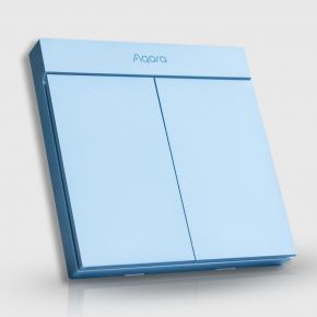 Zigbee вимикач Aqara H1M (синій, 2 клавіші) ZNQBKG25LM