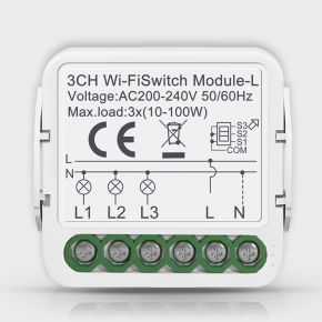Триканальне WiFi реле Tuya 10A