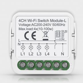 Четырехканальное WiFi реле Tuya 10А